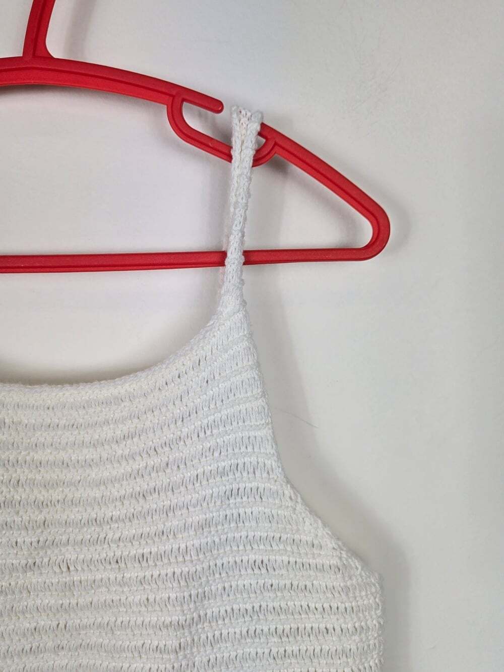 Zara Girls White Knit Peplum Cami Top Size 2-3 Years Boho Summer Cotton Blend - Picture 3 of 6